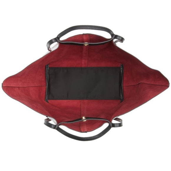 AllSaints Odette East West Liquid Rouge Red Tote Bag NWT - Picture 9 of 11